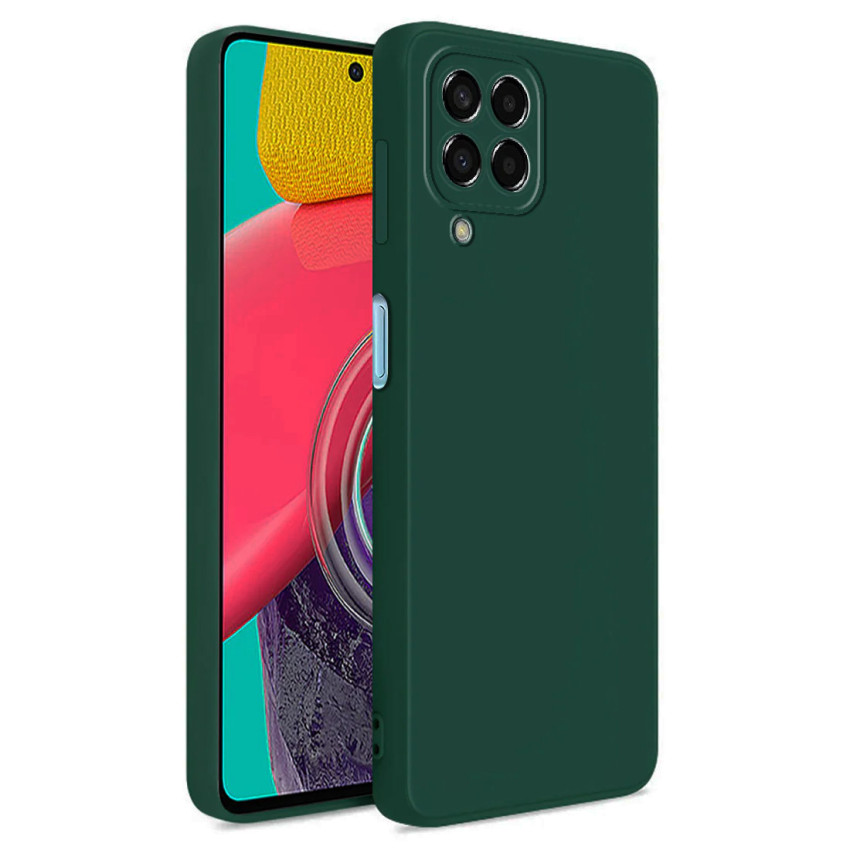Θήκη Πλάτης Σιλικόνης Soft για Samsung Galaxy M53 - Χρώμα: Σκούρο Πράσινο
