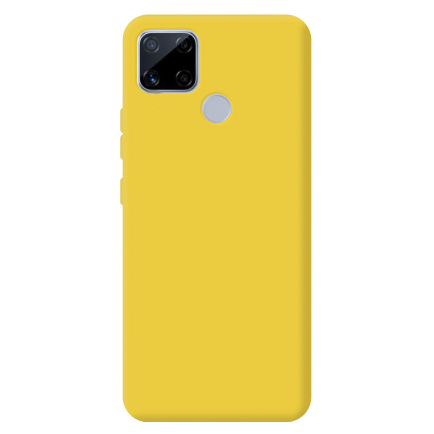 Θήκη Πλάτης Σιλικόνης Soft για Realme C25 - Χρώμα: Κίτρινο