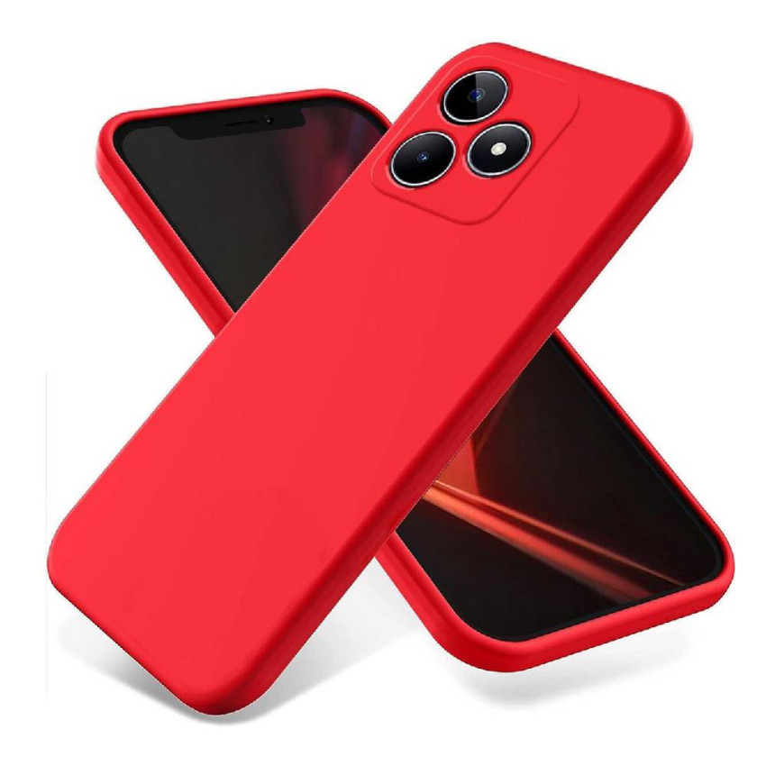 Θήκη Πλάτης Σιλικόνης Soft για Realme C53 - Χρώμα: Κόκκινο