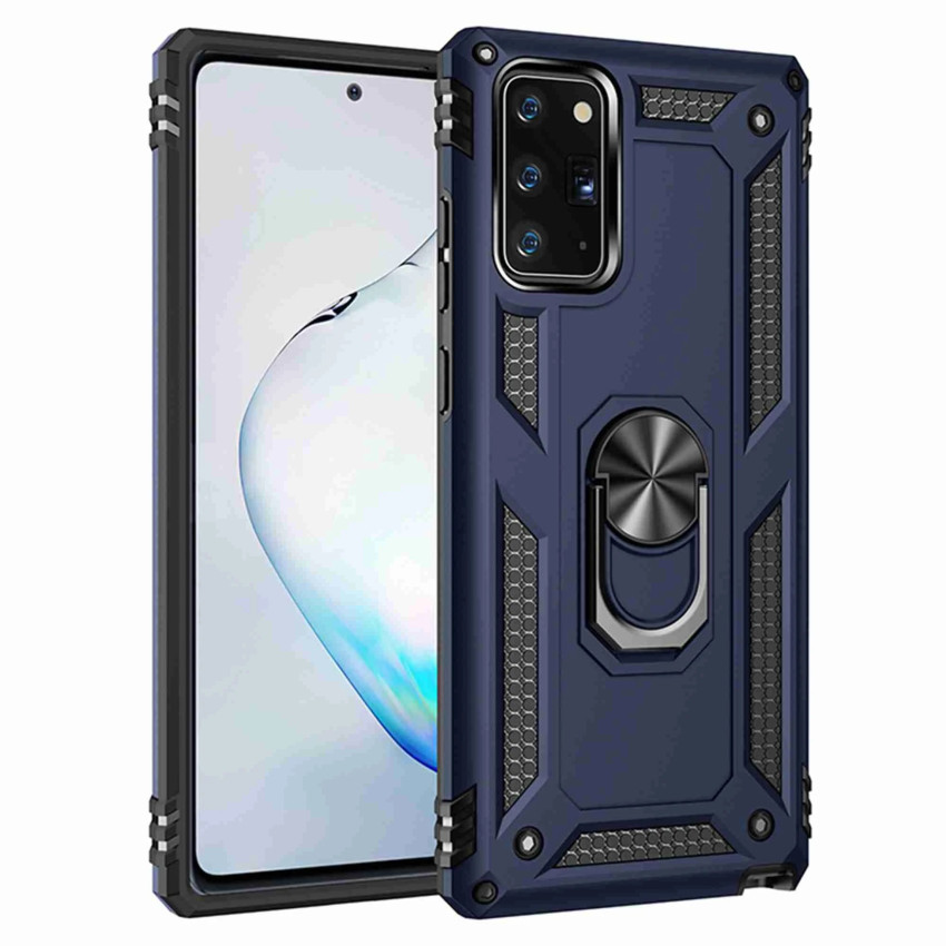 Σκληρή Θήκη Πλάτης Armor με Βάση Στήριξης για Samsung Galaxy Note 20 Ultra - Χρώμα: Σκούρο Μπλέ