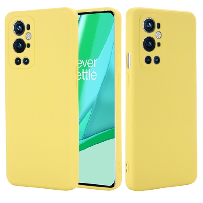 Θήκη Πλάτης Σιλικόνης Soft για Oneplus 9 Pro - Χρώμα: Κίτρινο
