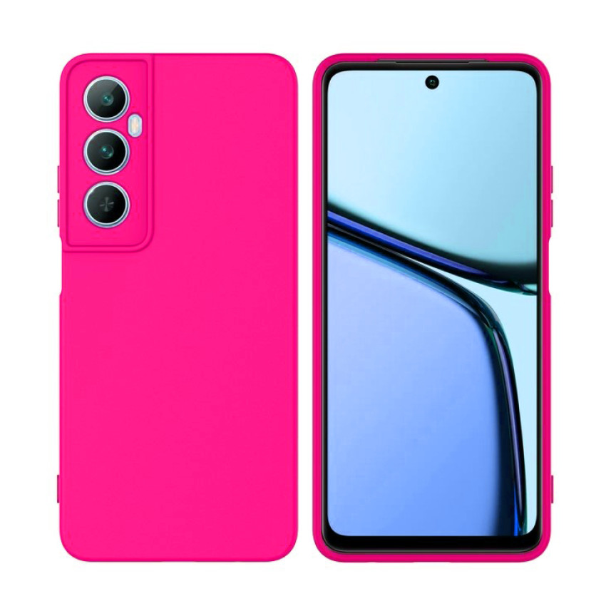 Θήκη Πλάτης Σιλικόνης Απλή για Realme C65 - Χρώμα: Φούξια
