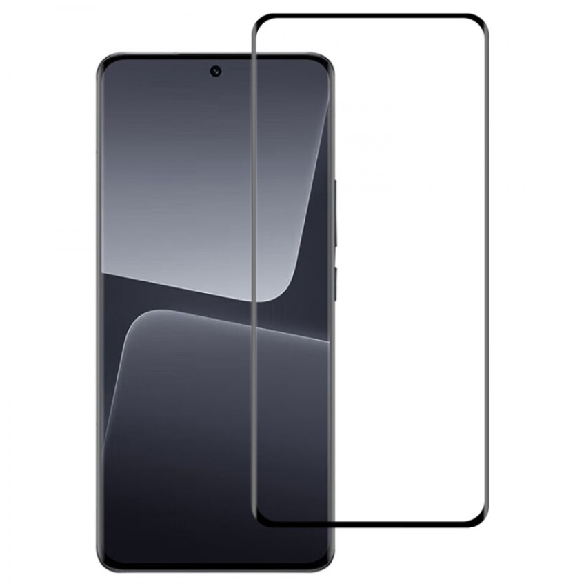 Full Cover Full Glue Τζαμάκι Προστασίας Οθόνης για Xiaomi 13T / 13T Pro - Χρώμα: Μαύρο