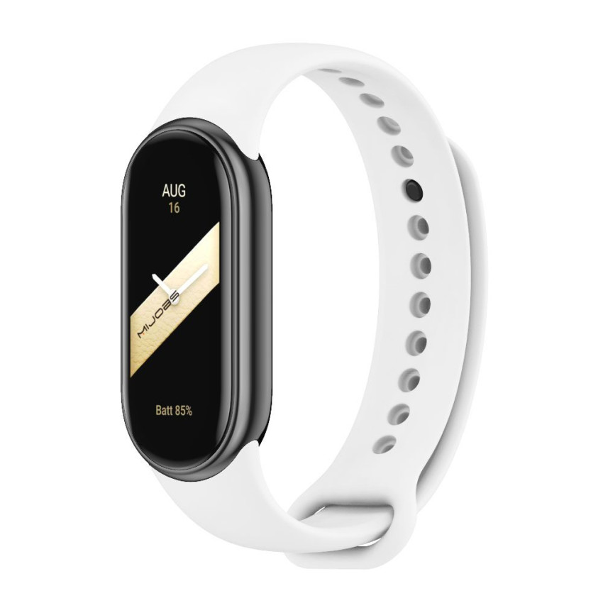 Λουράκι Σιλικόνης για Xiaomi Mi Band 8 - Χρώμα: Λευκό