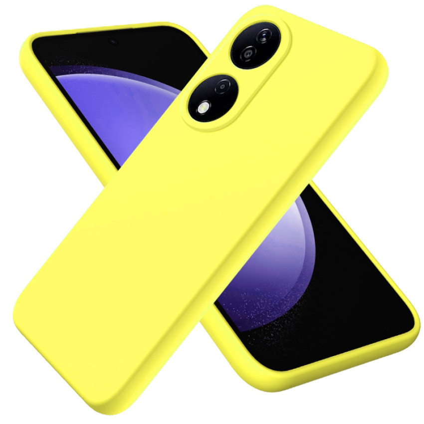 Θήκη Πλάτης Σιλικόνης Απλή για Huawei Nova 9/Honor 50 - Χρώμα: Κίτρινο