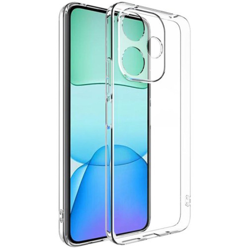 Θήκη Πλάτης Σιλικόνης Απλή για Xiaomi Redmi 13 4G - Χρώμα: Διάφανο