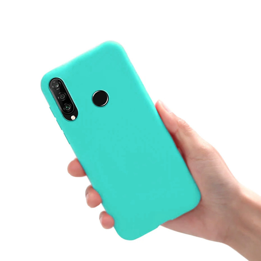 Θήκη Πλάτης Σιλικόνης Απλή για Huawei P Smart Plus/Honor 20 Lite - Χρώμα: Τιρκουάζ