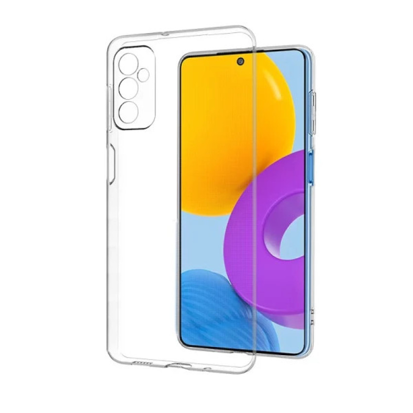 Θήκη Πλάτης Σιλικόνης Απλή για Samsung Galaxy M52 - Χρώμα: Διάφανο