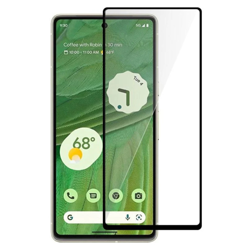 Full Cover Full Glue Tζαμάκι Προστασίας Οθόνης για Google Pixel 7A - Χρώμα: Μαύρο