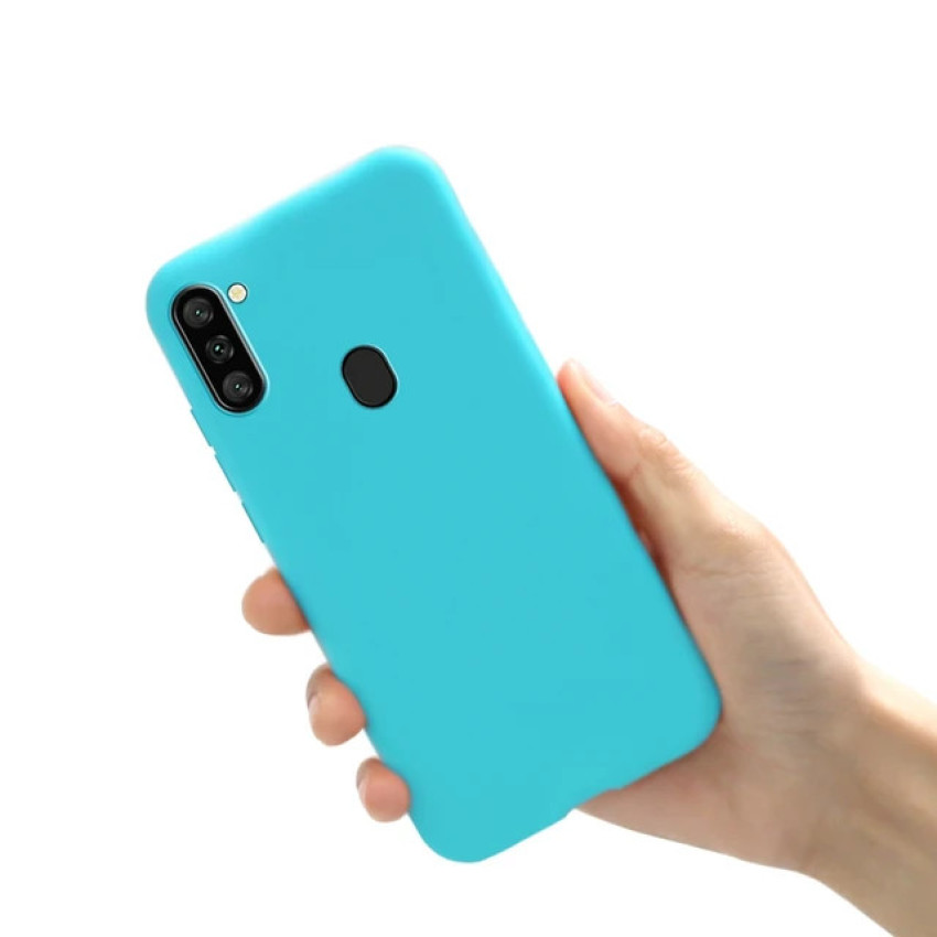 Θήκη Πλάτης Σιλικόνης Απλή για Samsung Galaxy Α11/Μ11 - Χρώμα: Γαλάζιο