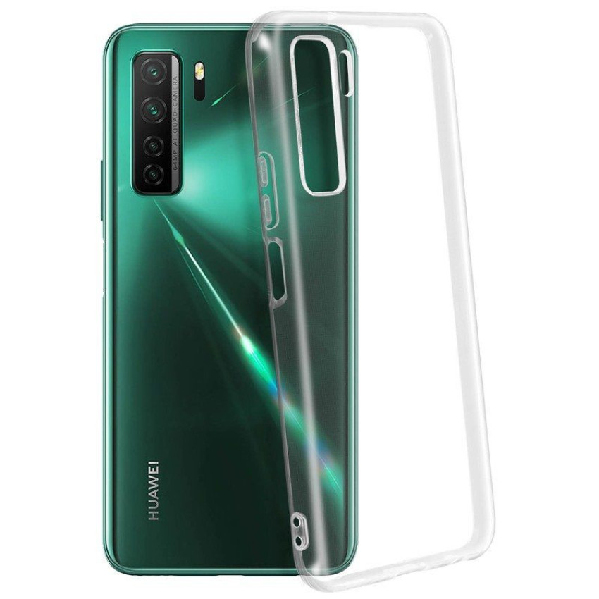 Θήκη Πλάτης Σιλικόνης Απλή για Huawei P40 Lite 5G - Χρώμα: Διάφανο