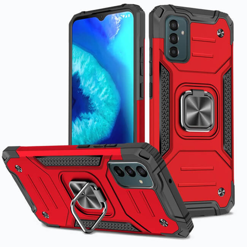 Σκληρή Θήκη Πλάτης Armor New με Βάση Στήριξης για Samsung Galaxy A23 5G - Χρώμα: Κόκκινο