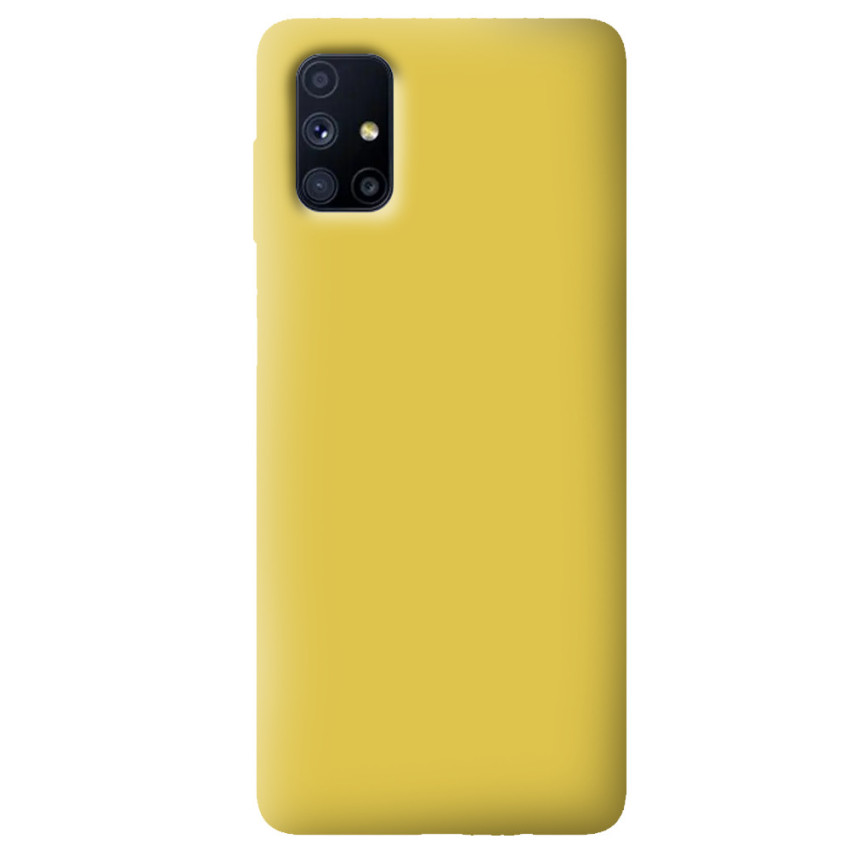 Θήκη Πλάτης Σιλικόνης Απλή για Samsung Galaxy M51 - Χρώμα: Κίτρινο