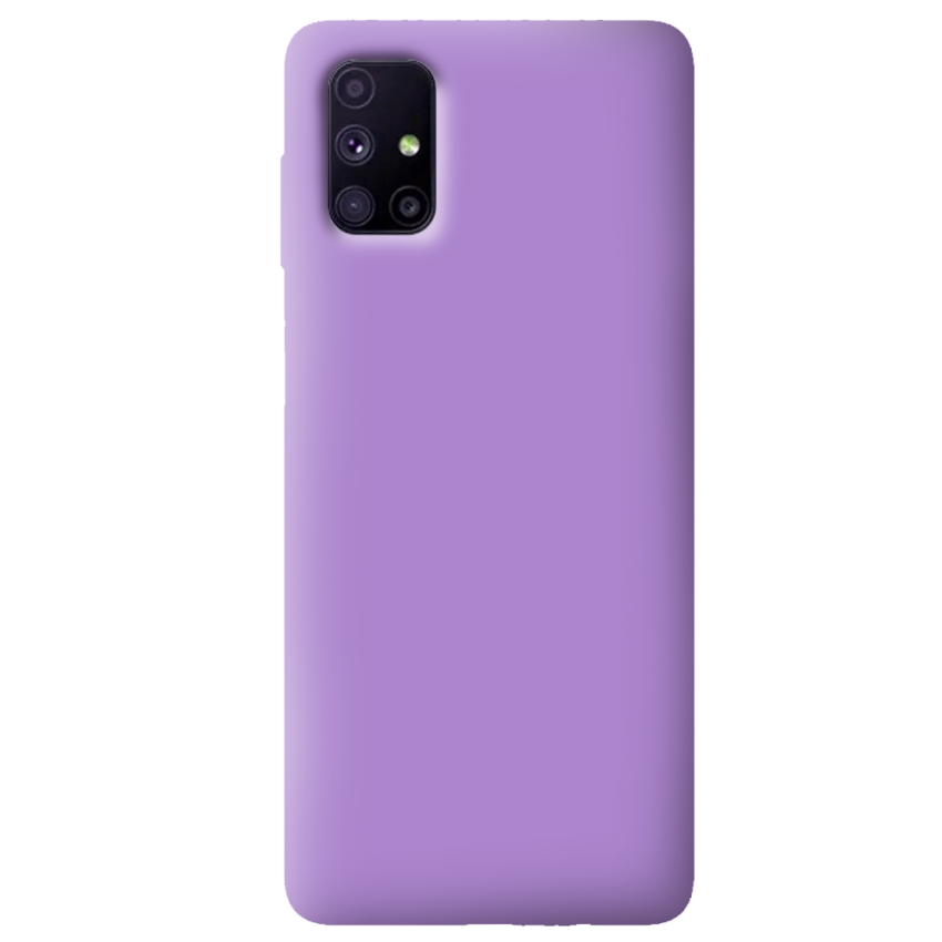 Θήκη Πλάτης Σιλικόνης Απλή για Samsung Galaxy M51 - Χρώμα: Λιλά
