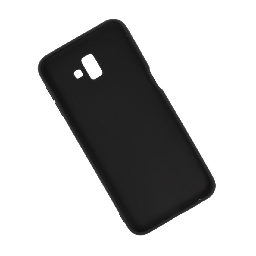 Θήκη Πλάτης Πλαστική με Πλαίσιο Σιλικόνης Samsung Galaxy J6 Plus - Χρώμα: Μαύρο