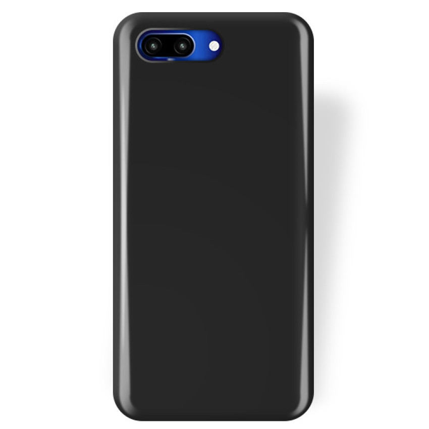 Θήκη Πλάτης Σιλικόνης Απλή για Honor 10 - Χρώμα: Μαύρο
