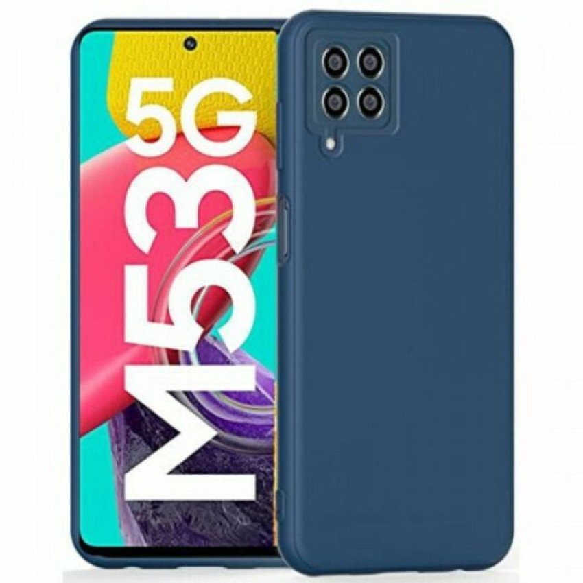 Θήκη Πλάτης Σιλικόνης Soft για Samsung Galaxy M53 - Χρώμα: Σκούρο Μπλε