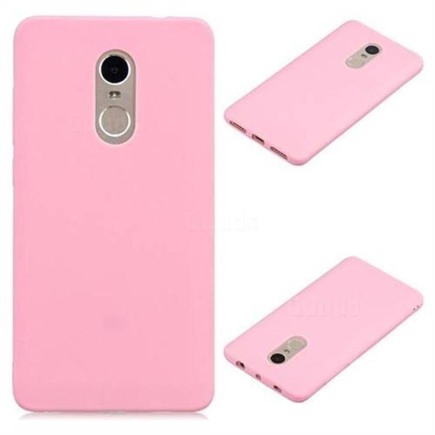 Θήκη Πλάτης Σιλικόνης Απλή για Xiaomi Redmi Note 4/Note 4X - Χρώμα: Ροζ
