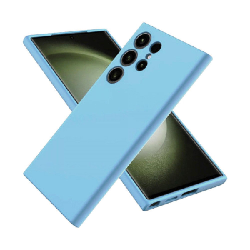 Θήκη Πλάτης Σιλικόνης Soft για Samsung Galaxy S24 Ultra - Χρώμα: Γαλάζιο