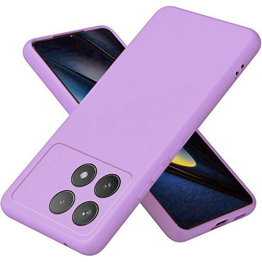 Θήκη Πλάτης Σιλικόνης Soft για Xiaomi Poco F6 Pro - Χρώμα: Λιλά