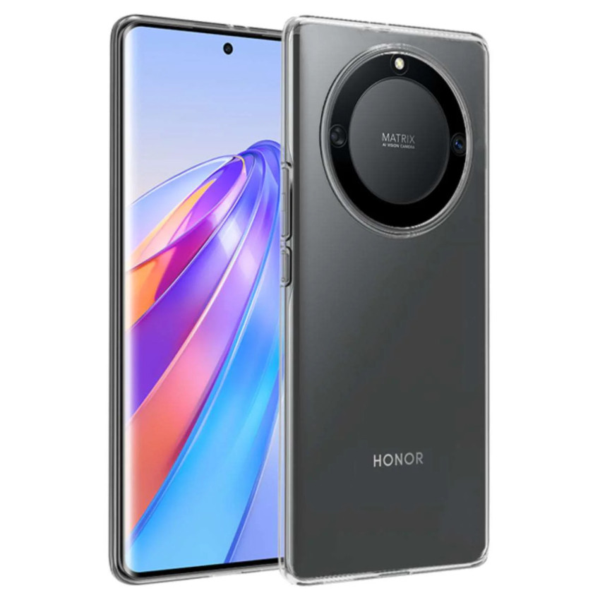 Θήκη Πλάτης Σιλικόνης Απλή για Honor Magic5 Lite - Χρώμα: Διάφανο