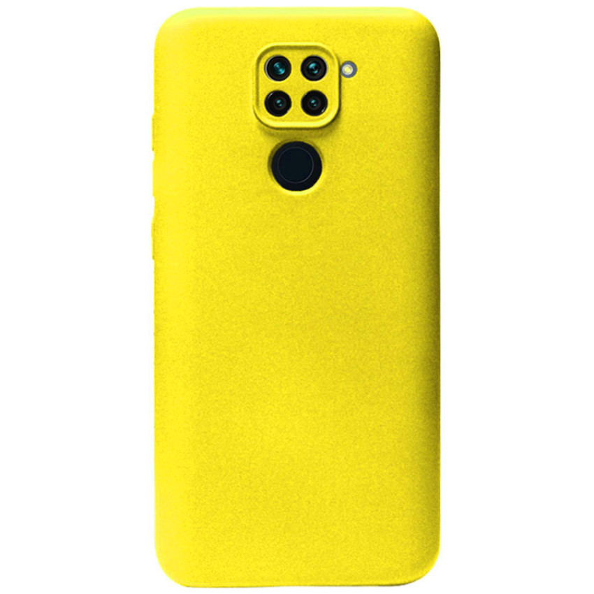 Θήκη Πλάτης Σιλικόνης Απλή για Xiaomi Redmi Note 9 - Χρώμα: Κίτρινο