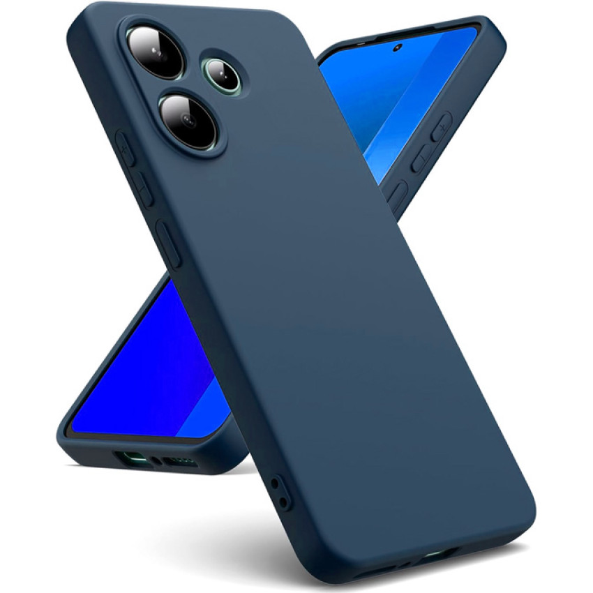 Θήκη Πλάτης Σιλικόνης Soft για Xiaomi Redmi 13C 5G - Χρώμα: Σκούρο Μπλε