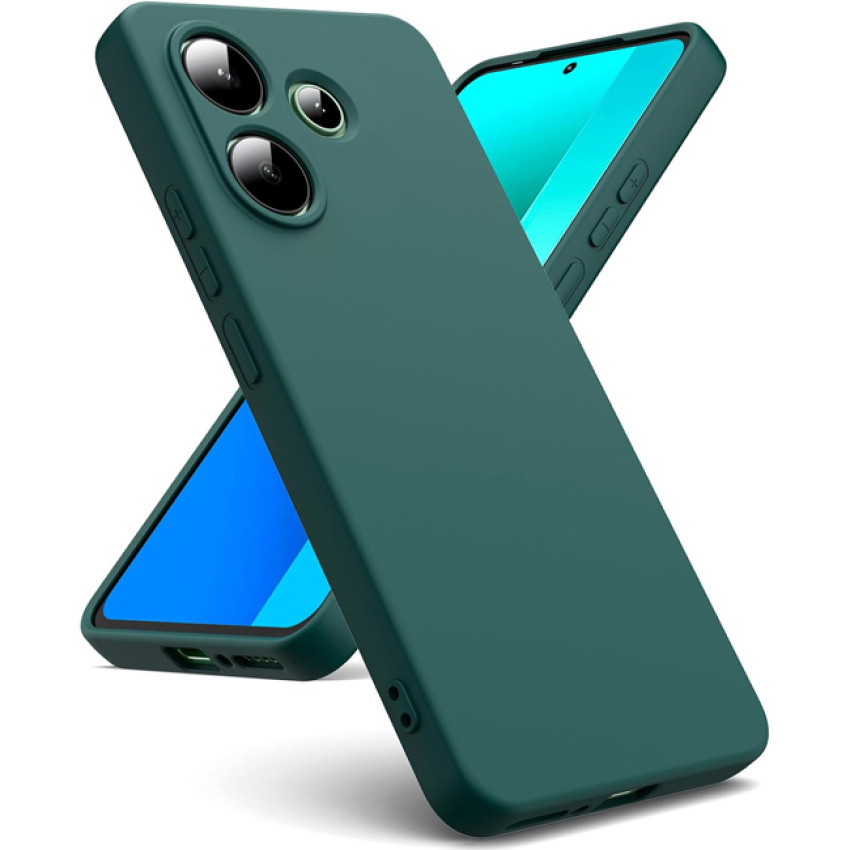 Θήκη Πλάτης Σιλικόνης Απλή για Xiaomi Mi 13 - Χρώμα: Σκούρο Πράσινο