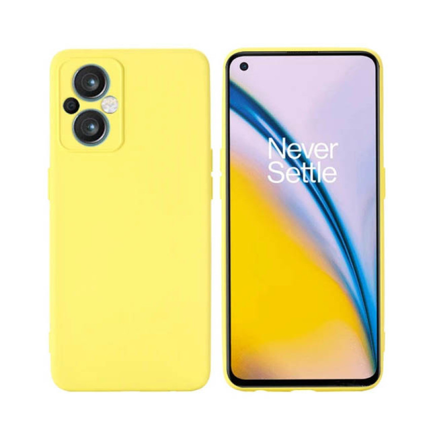 Θήκη Πλάτης Σιλικόνης Soft για Oppo Reno8 Lite - Χρώμα: Κίτρινο