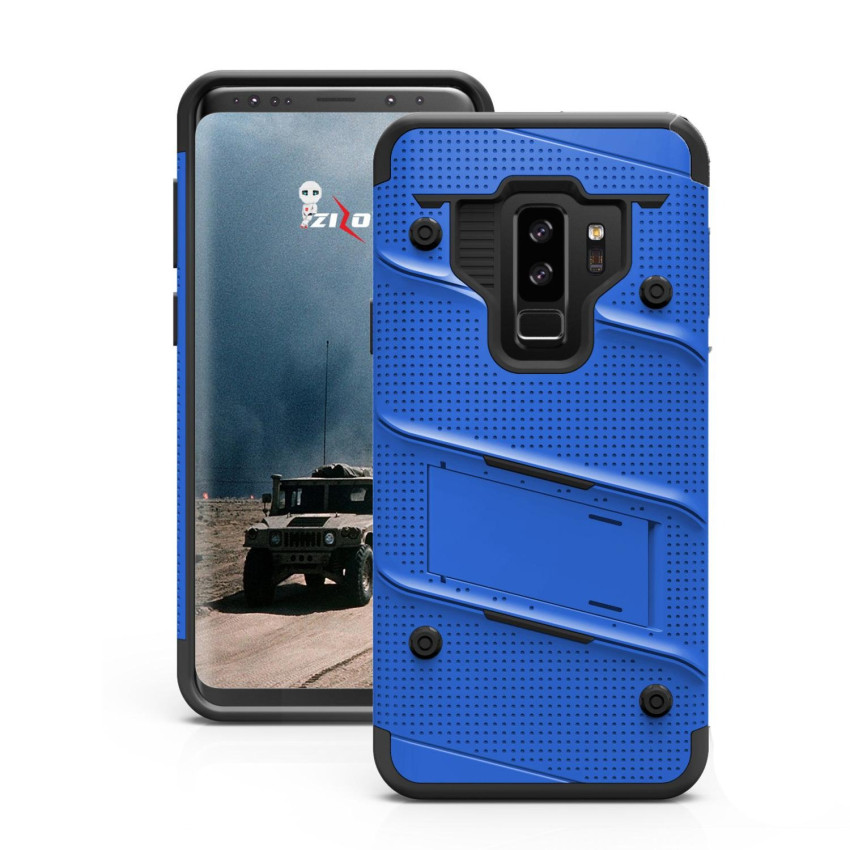 Σκληρή Θήκη Πλάτης Armor με Βάση Στήριξης (S1) για Samsung Galaxy S9 - Χρώμα: Μπλέ