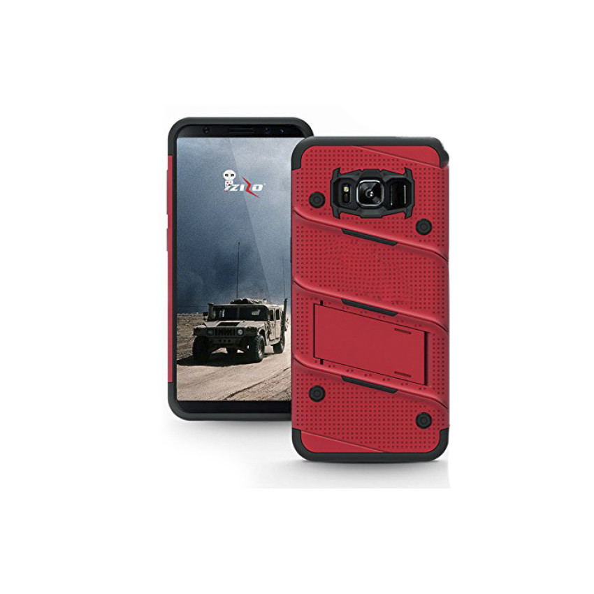 Σκληρή Θήκη Πλάτης Armor με Βάση Στήριξης (S1) για Samsung Galaxy Note 8 - Χρώμα: Κόκκινο