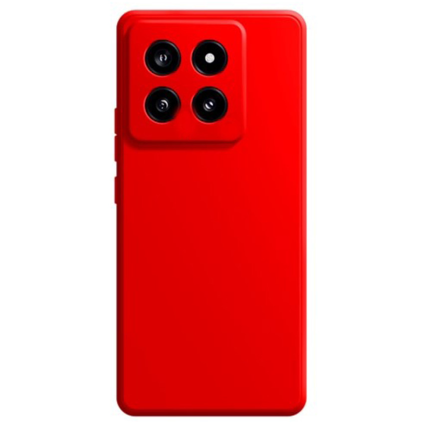 Θήκη Πλάτης Σιλικόνης Απλή για Xiaomi 14 Pro - Χρώμα: Κόκκινο