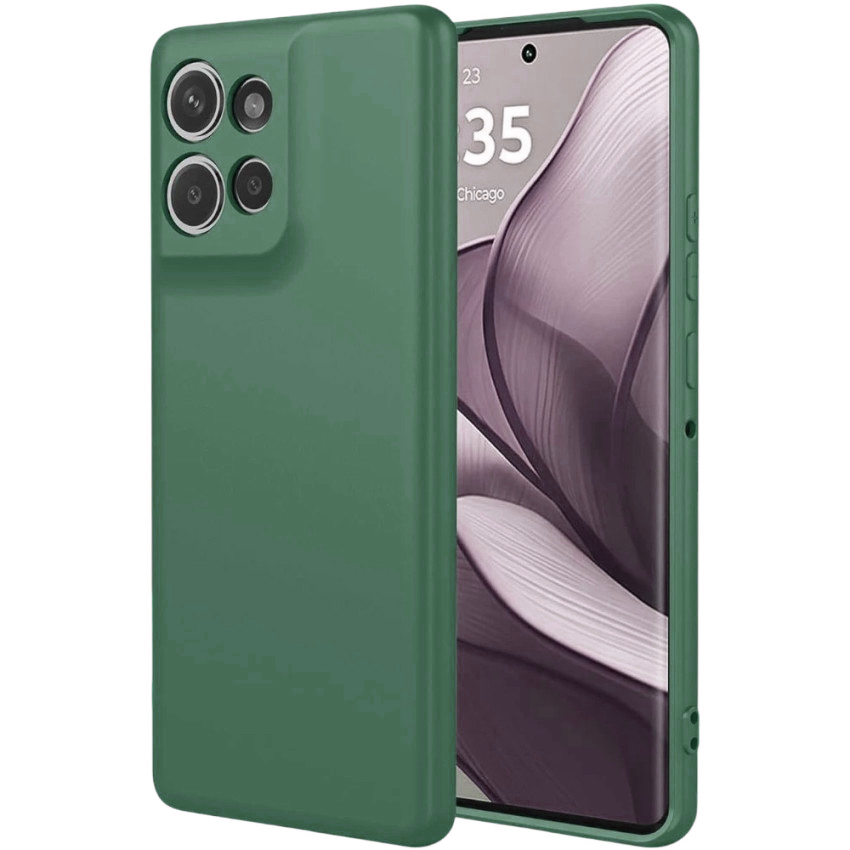 Θήκη Πλάτης Σιλικόνης Soft για Motorola Edge 50 Neo - Χρώμα: Σκούρο Πράσινο