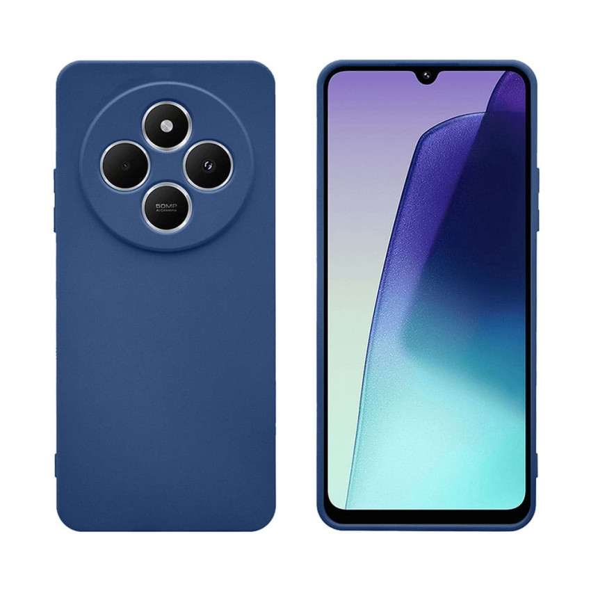 Θήκη Πλάτης Σιλικόνης Soft για Xiaomi Redmi 14C / Poco C75 - Χρώμα: Σκούρο Μπλε