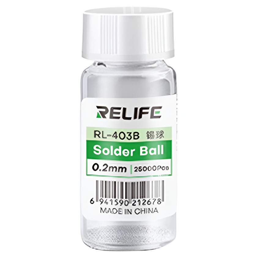 Relife RL-403B 183°C Πολλαπλών Προδιαγραφών Μπάλες Συγκόλλησης με Μόλυβδο 0.2mm 25000pcs