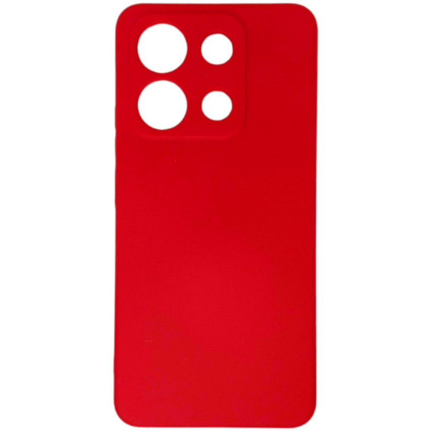 Θήκη Πλάτης Σιλικόνης Απλή για Xiaomi Redmi Note 13 Pro 5G - Χρώμα: Κόκκινο