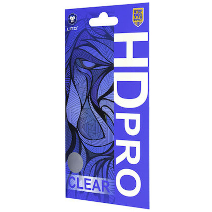 Lito HD Pro Τζαμάκι Προστασίας Οθόνης Full Cover Full Glue για Apple iPhone 16 Plus - Χρώμα: Μαύρο