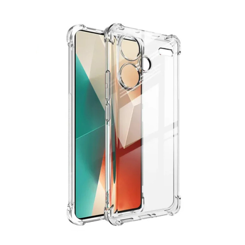 Θήκη Πλάτης Σιλικόνης AntiShock για Xiaomi Redmi Note 13 Pro Plus 5G - Χρώμα: Διάφανο