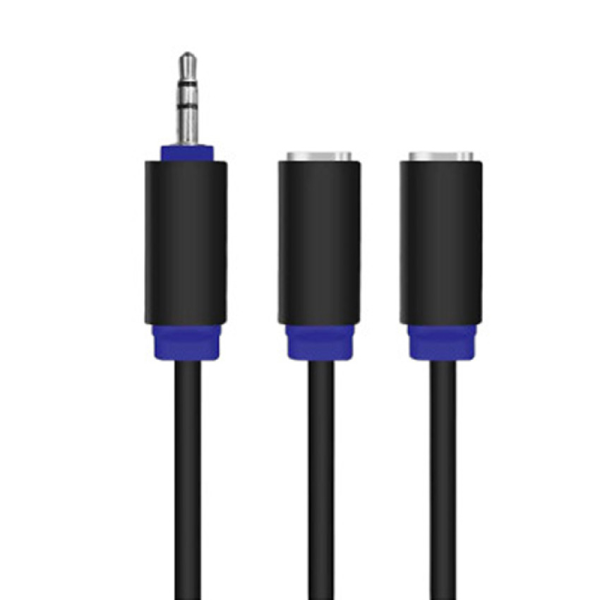 SGL Καλώδιο 3.5mm Male σε 2x 3.5mm Female 1.5m 52857 - Χρώμα: Μαύρο