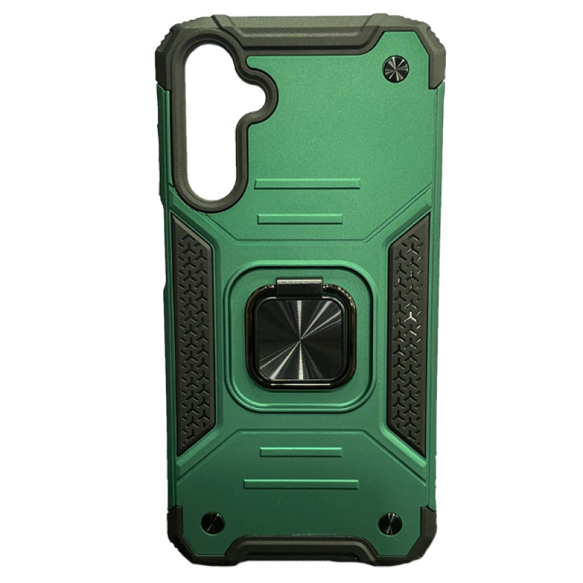 Σκληρή Θήκη Πλάτης Armor New με Βάση Στήριξης για Samsung Galaxy A15 - Χρώμα: Σκούρο Πράσινο