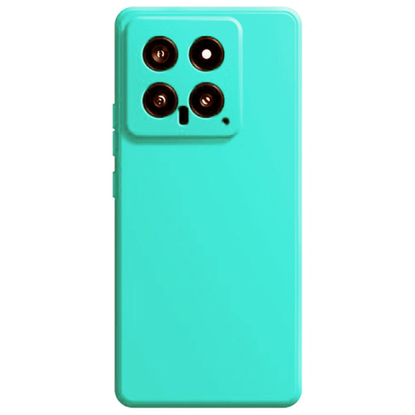 Θήκη Πλάτης Σιλικόνης Απλή για Xiaomi 14 - Χρώμα: Μέντα
