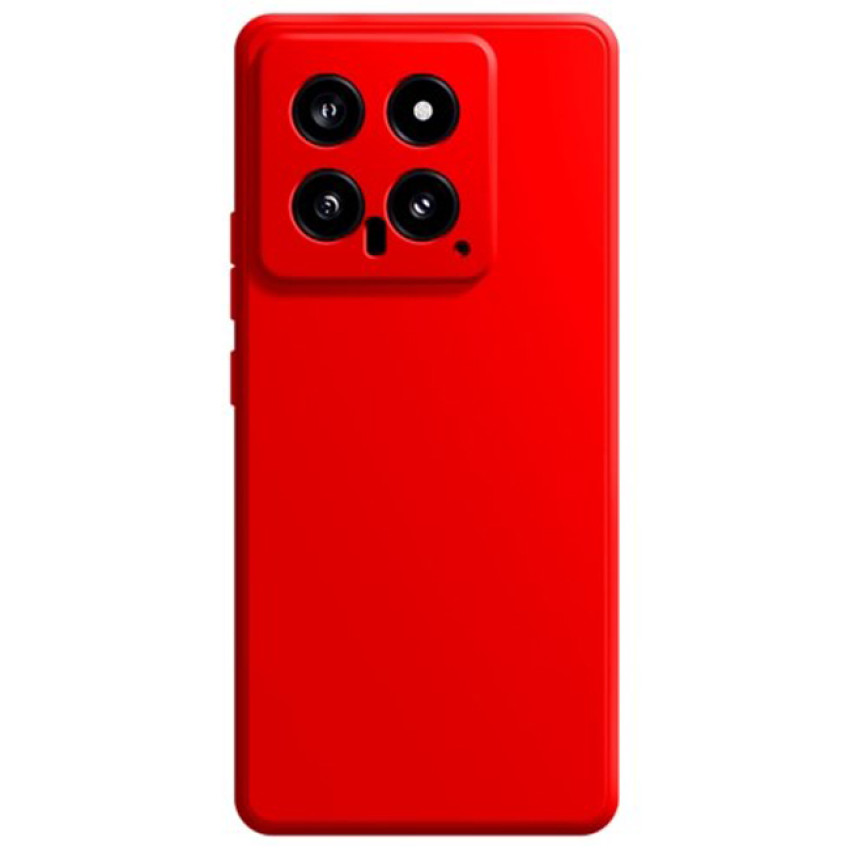 Θήκη Πλάτης Σιλικόνης Απλή για Xiaomi 14 - Χρώμα: Κόκκινο