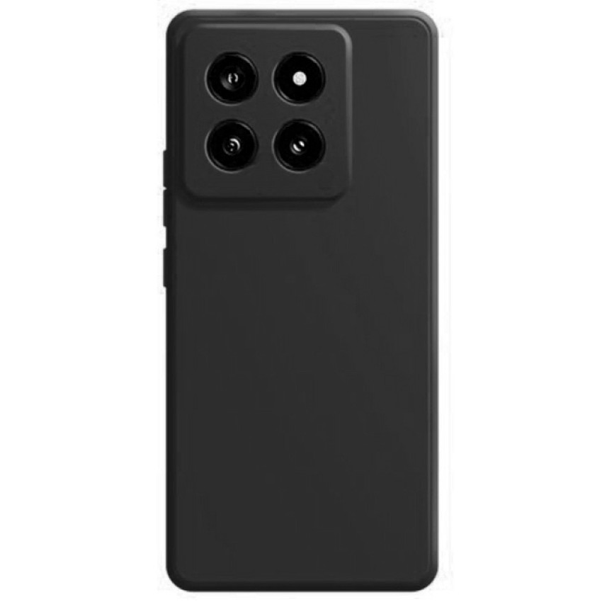 Θήκη Πλάτης Σιλικόνης Απλή για Xiaomi 14 Pro - Χρώμα: Μαύρο