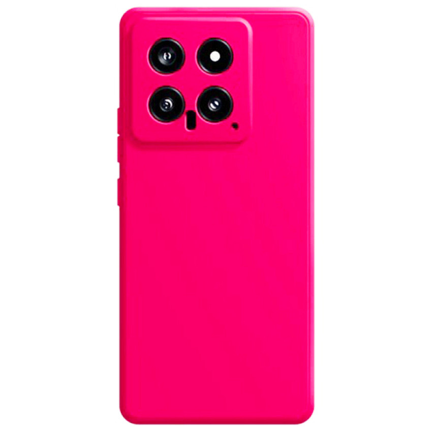 Θήκη Πλάτης Σιλικόνης Απλή για Xiaomi 14 - Χρώμα: Φούξια