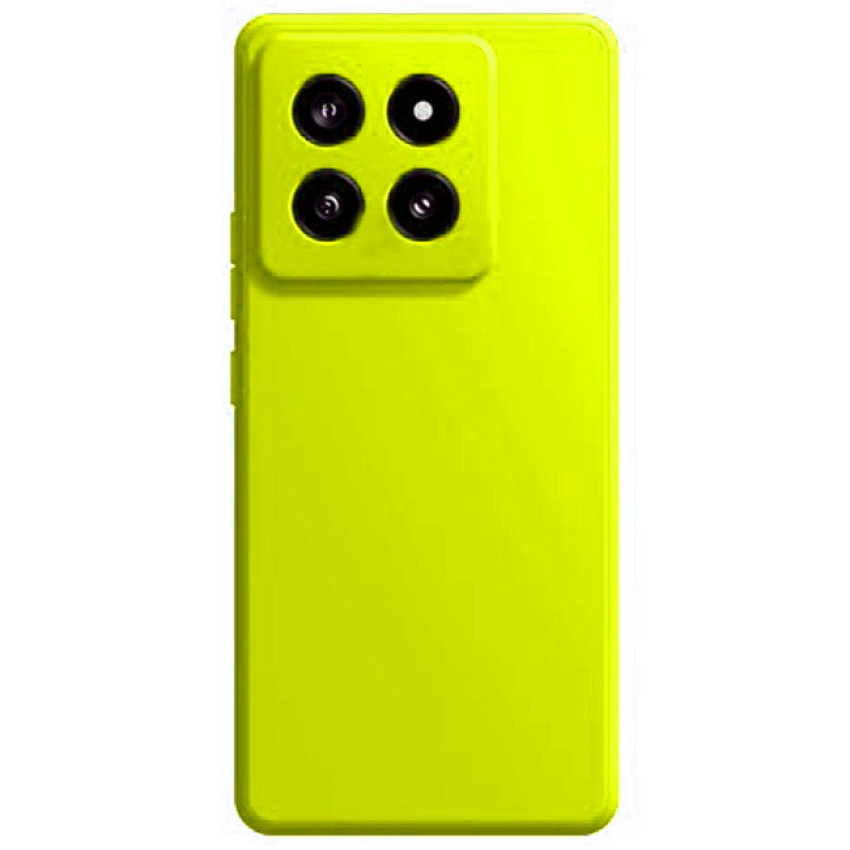 Θήκη Πλάτης Σιλικόνης Απλή για Xiaomi 14 Pro - Χρώμα: Κίτρινο