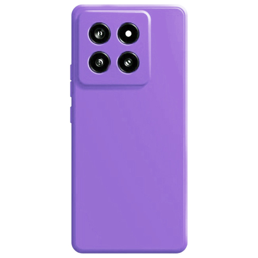 Θήκη Πλάτης Σιλικόνης Απλή για Xiaomi 14 Pro - Χρώμα: Λιλά