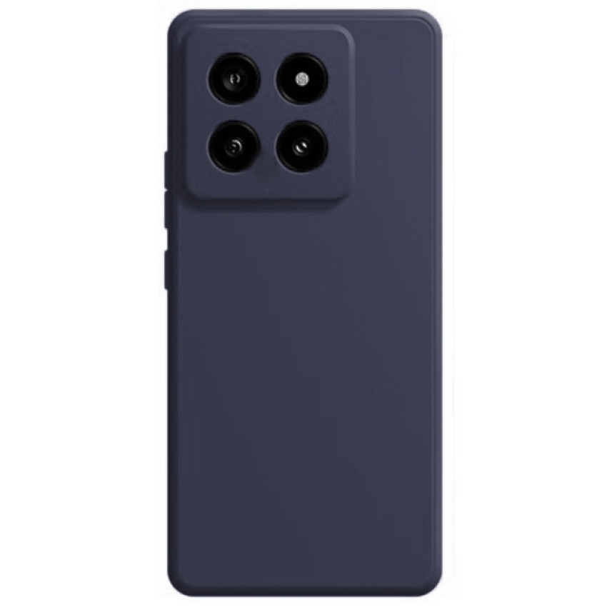 Θήκη Πλάτης Σιλικόνης Απλή για Xiaomi 14 Pro - Χρώμα: Σκούρο Μπλε