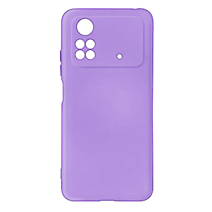 Θήκη Πλάτης Σιλικόνης Απλή για Xiaomi Poco M4 Pro 4G - Χρώμα: Λιλά