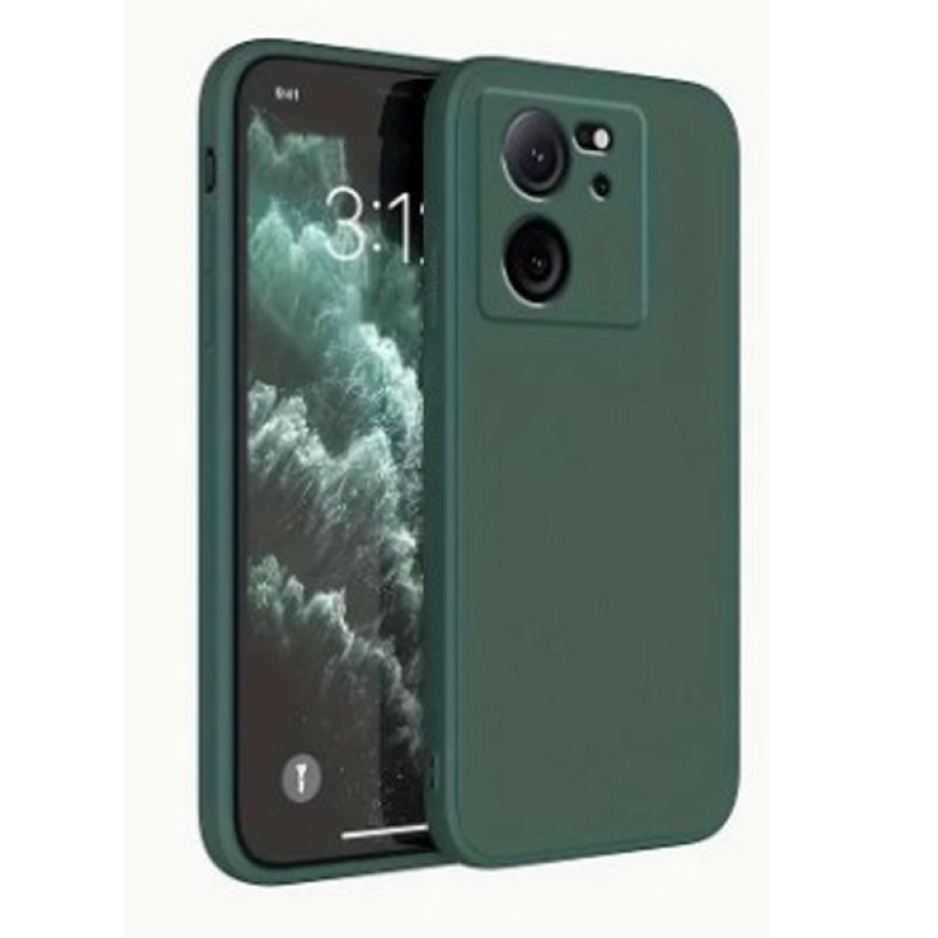 Θήκη Πλάτης Σιλικόνης Soft για Xiaomi Mi 13T - Χρώμα: Σκούρο Πράσινο