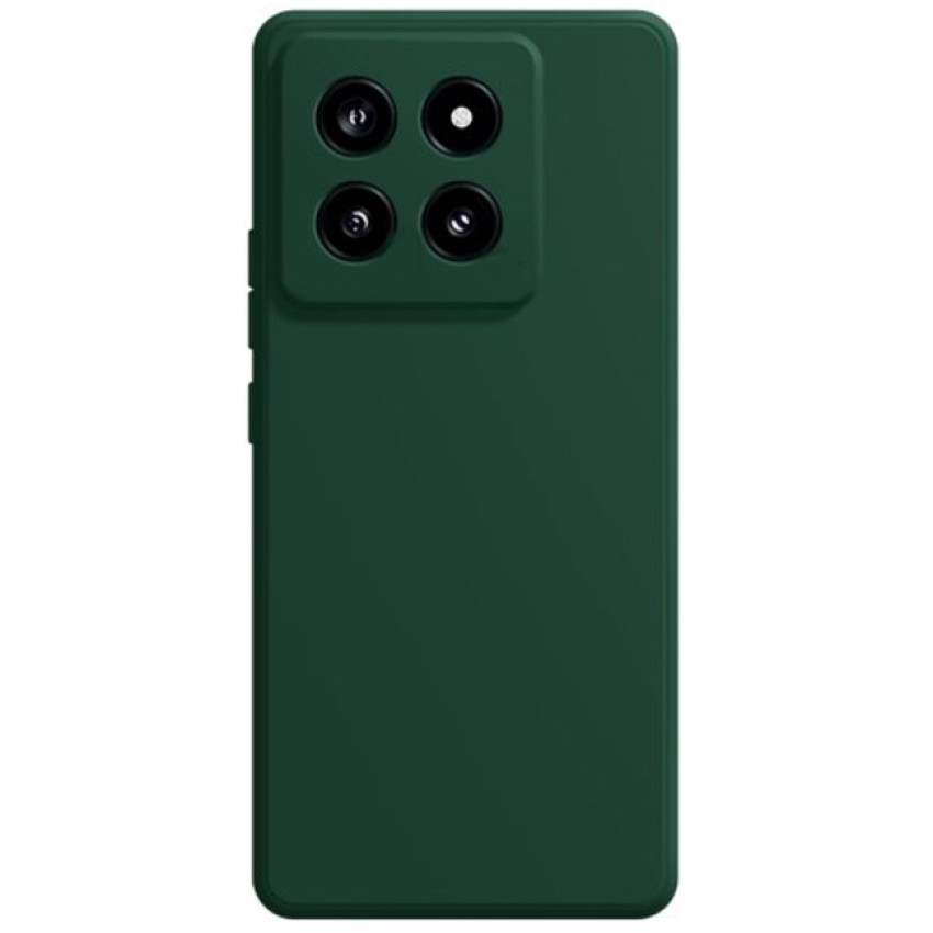 Θήκη Πλάτης Σιλικόνης Απλή για Xiaomi 14 Pro - Χρώμα: Σκούρο Πράσινο